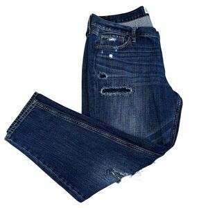 Abercrombie & Fitch Jeans Size 14R Boyfriend Straight Jean Distressed Destroyed